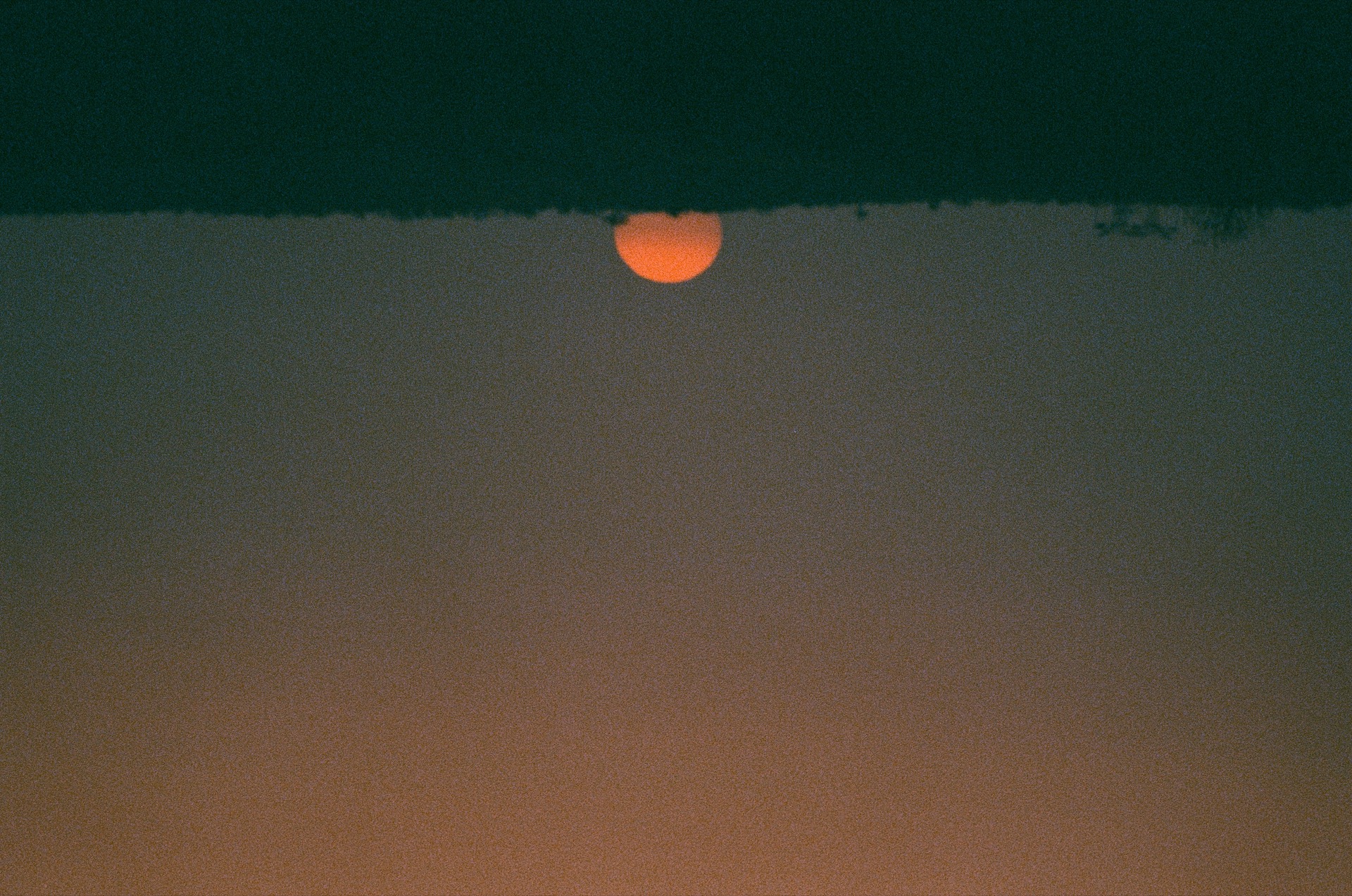 Sunset dropping low